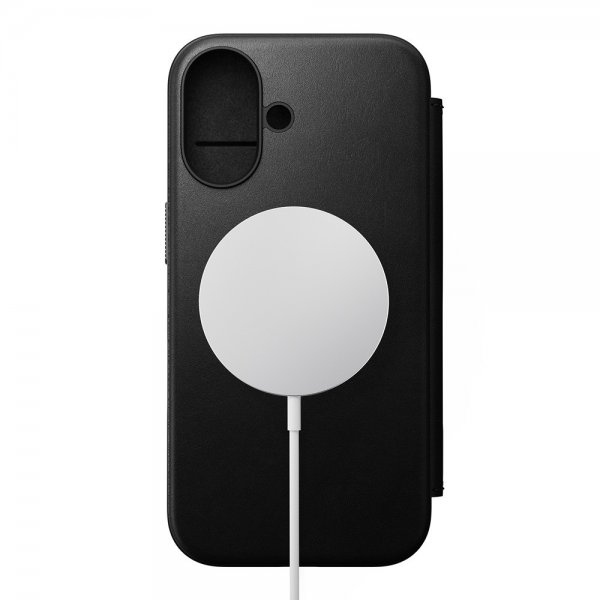 Nomad iPhone 16 Fodral Modern Leather Folio Svart