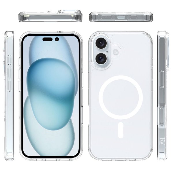 Rvelon iPhone 16 Skal TPU MagSafe Transparent