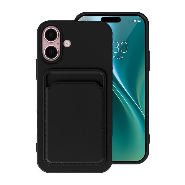 iPhone 16 Skal Korthållare Svart