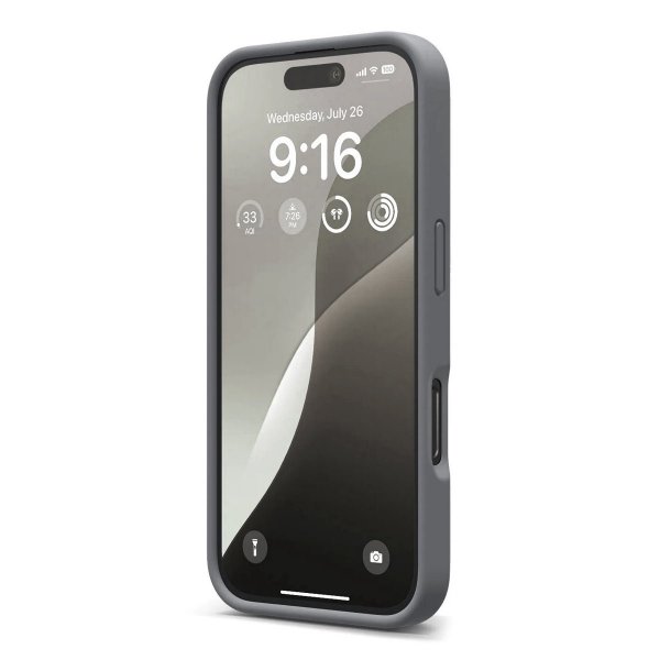 Rvelon iPhone 16 Skal Silikon Grå