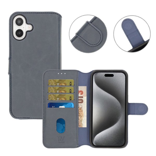 Rvelon iPhone 16 Plus Fodral Magnetiskt Avtagbart Skal Blå