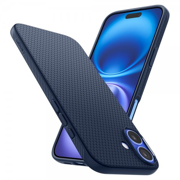 Spigen iPhone 16 Plus Skal Liquid Air Navy Blue