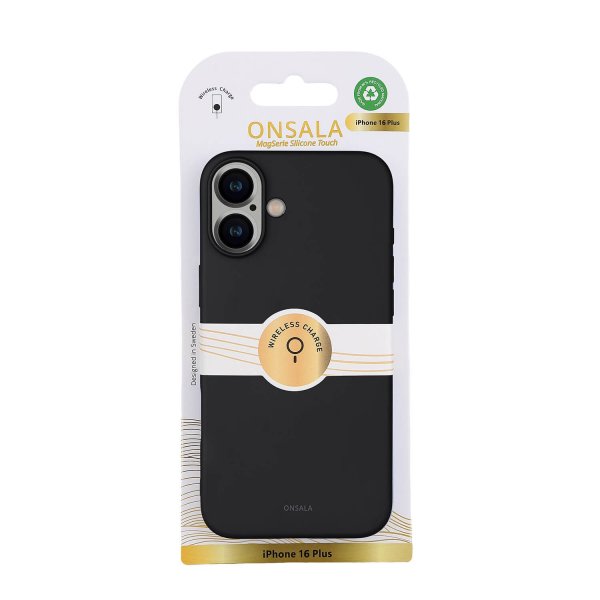 Onsala iPhone 16 Plus Skal Silikonkänsla Svart