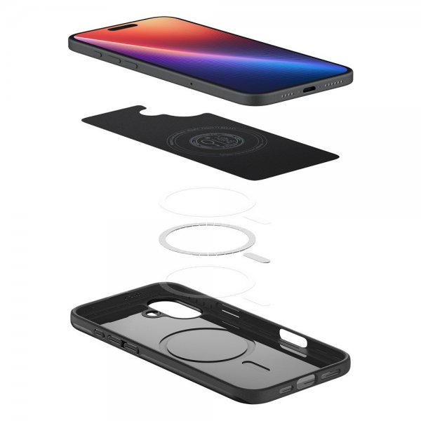 Spigen iPhone 16 Plus Skal Thin Fit MagFit Svart