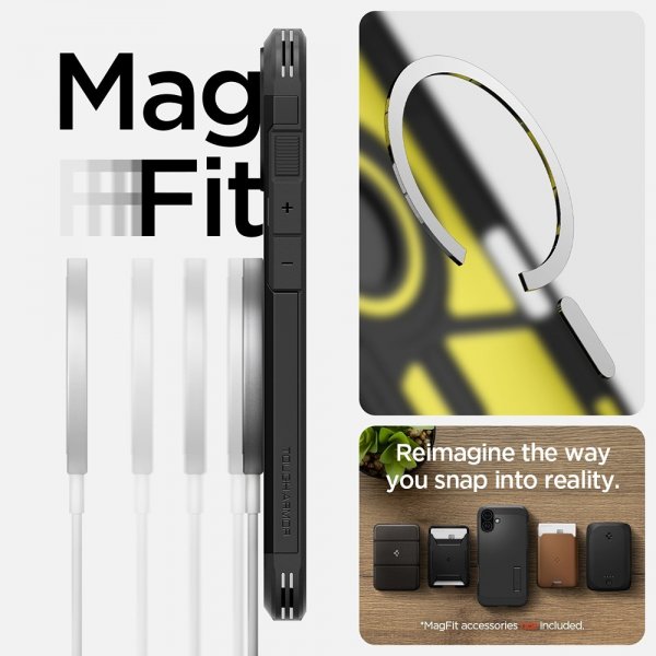Spigen iPhone 16 Plus Skal Tough Armor MagFit Svart