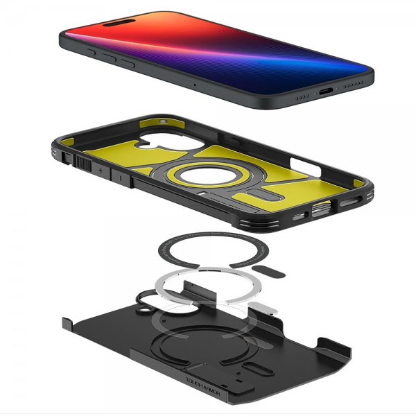 Spigen iPhone 16 Plus Skal Tough Armor MagFit Svart
