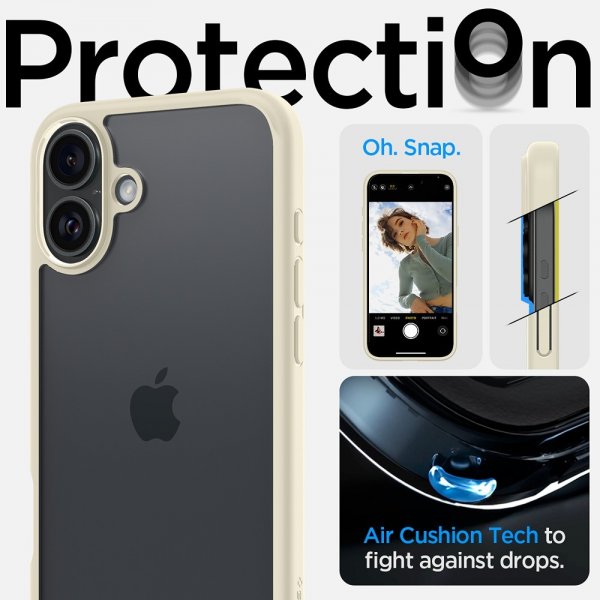Spigen iPhone 16 Plus Skal Ultra Hybrid Mute Beige