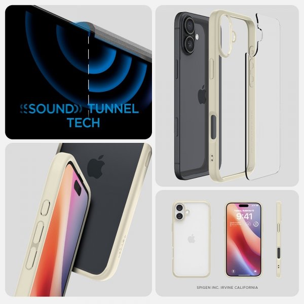 Spigen iPhone 16 Plus Skal Ultra Hybrid Mute Beige
