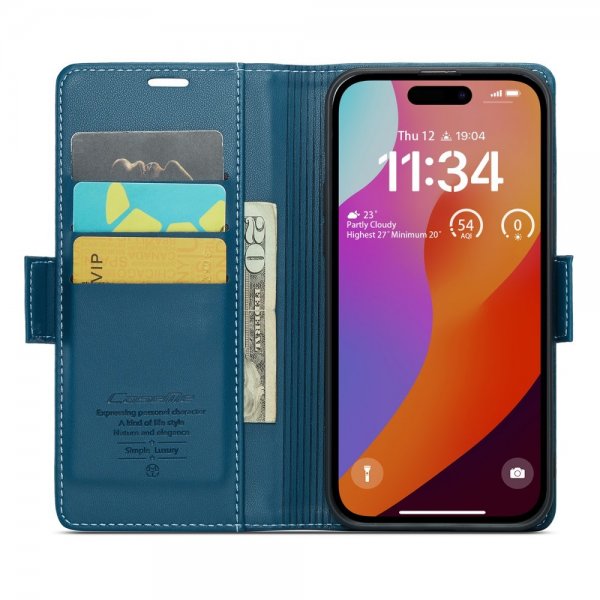 CaseMe iPhone 16 Pro Fodral 023 Series Blå