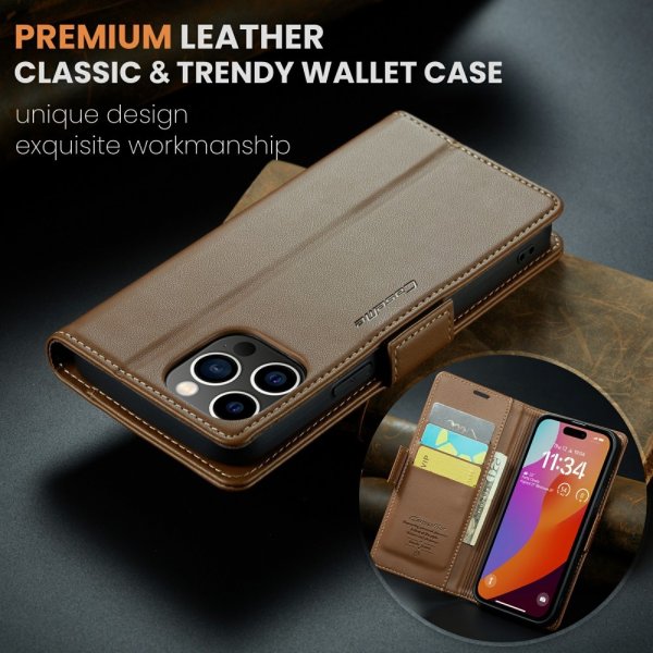 CaseMe iPhone 16 Pro Fodral 023 Series Brun