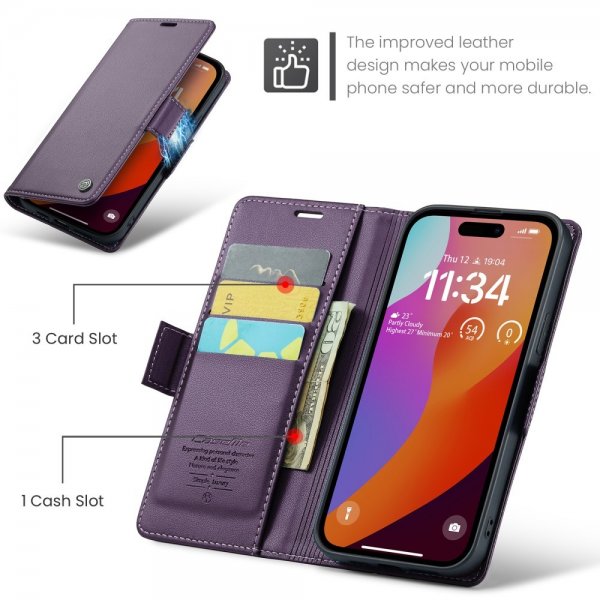 CaseMe iPhone 16 Pro Fodral 023 Series Lila