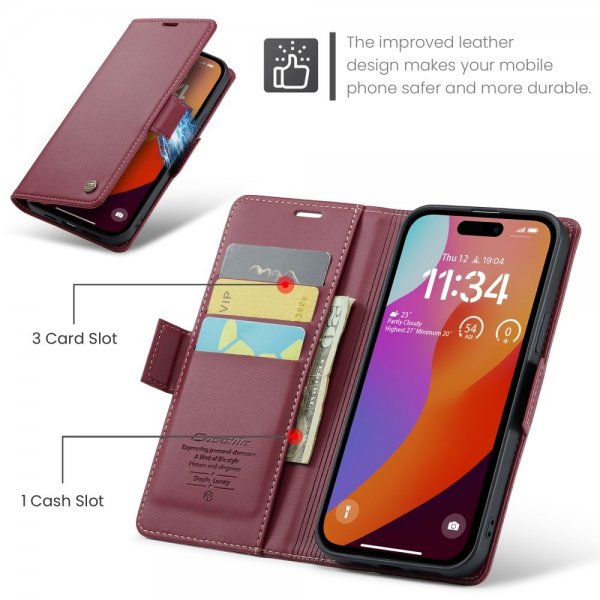 CaseMe iPhone 16 Pro Fodral 023 Series Röd