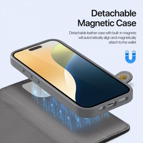 Dux Ducis iPhone 16 Pro Fodral 2-i-1 Lawa Series MagSafe Grå