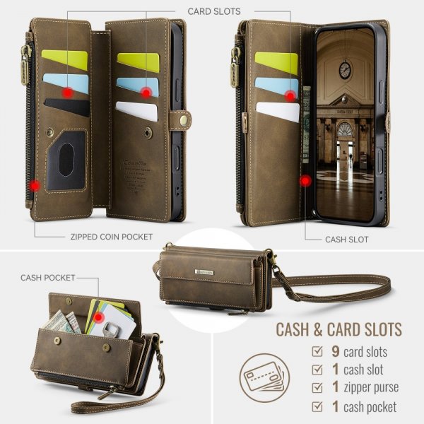 CaseMe iPhone 16 Pro Fodral C39 Series Brun