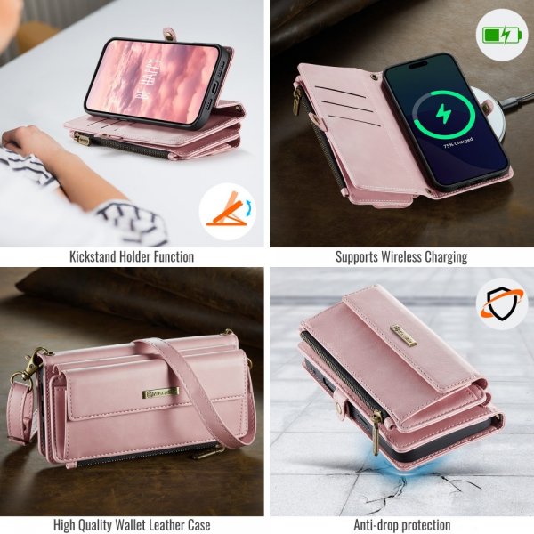 CaseMe iPhone 16 Pro Fodral C39 Series Rosa