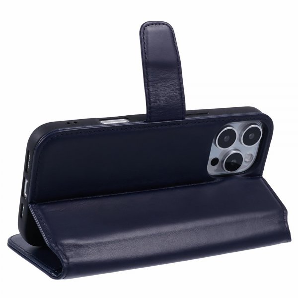 Nordic Covers iPhone 16 Pro Fodral Essential Leather Heron Blue