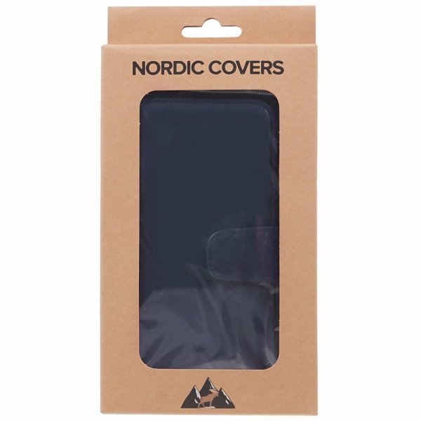 Nordic Covers iPhone 16 Pro Fodral Essential Leather Heron Blue