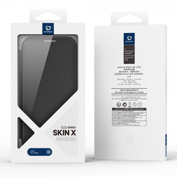 Dux Ducis iPhone 16 Pro Fodral Skin X Pro Series Kickstand MagSafe Svart
