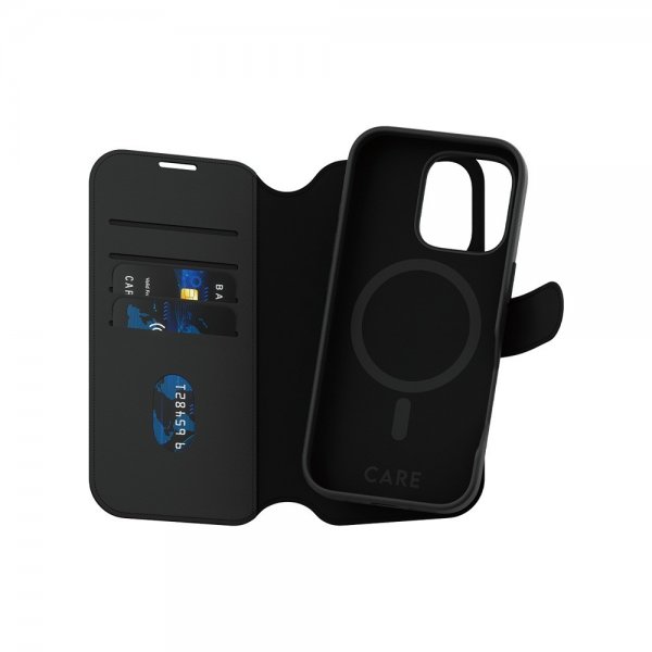 CARE by PanzerGlass iPhone 16 Pro Fodral Tango Two-in-One Wallet MagSafe Svart