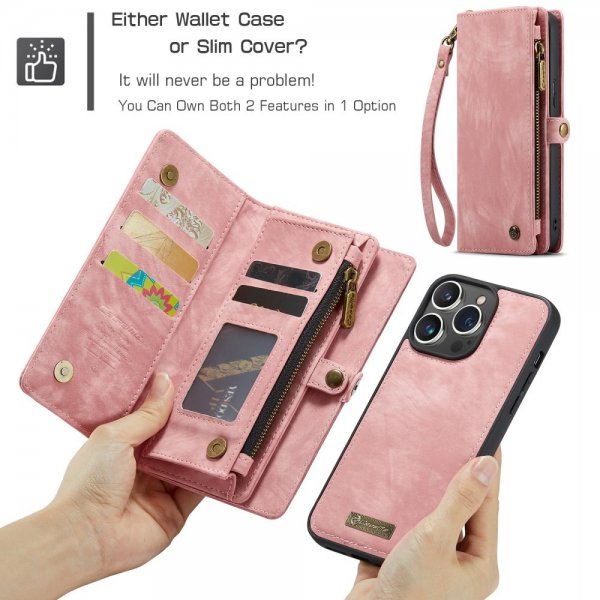 CaseMe iPhone 16 Pro Max Fodral 008 Series Löstagbart Skal Rosa