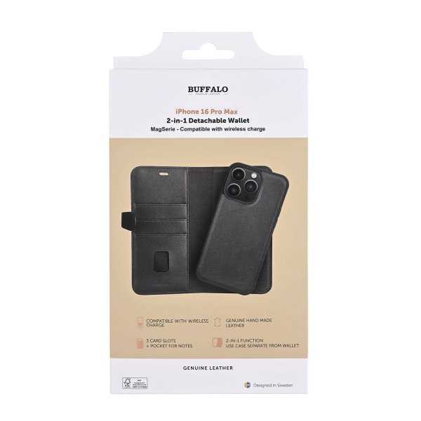 Buffalo iPhone 16 Pro Max Fodral 2-i-1 MagSeries Svart