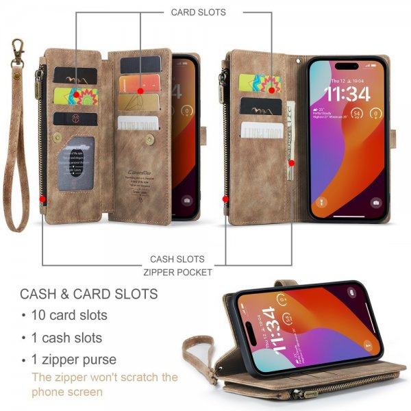CaseMe iPhone 16 Pro Max Fodral C30 Series Brun