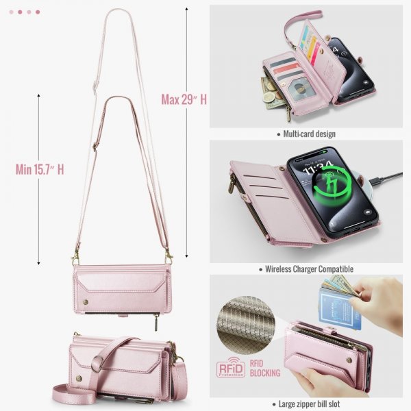 CaseMe iPhone 16 Pro Max Fodral C36 Series Rosa