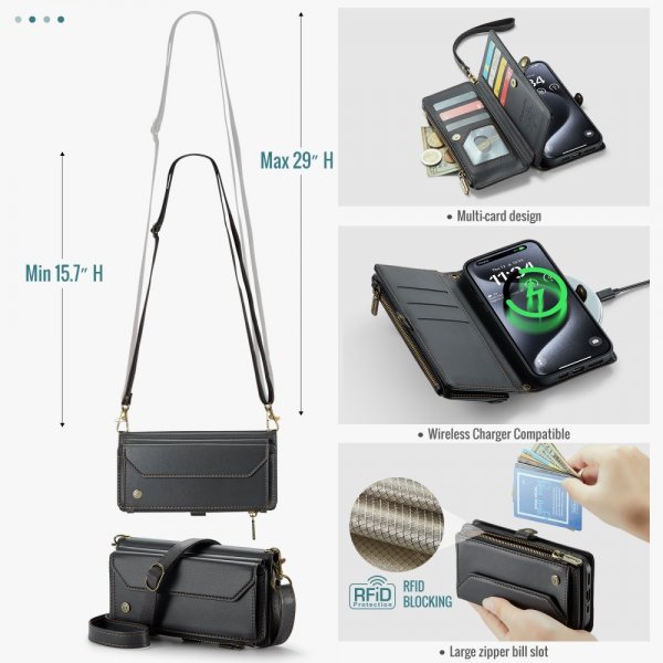 CaseMe iPhone 16 Pro Max Fodral C36 Series Svart