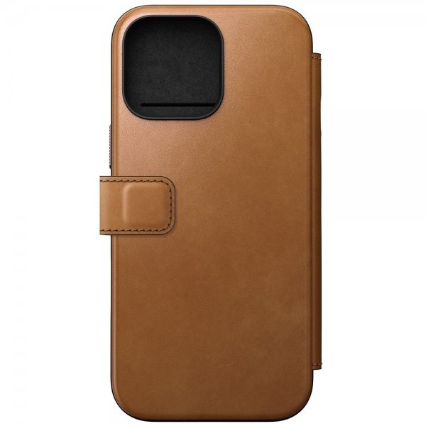 Nomad iPhone 16 Pro Max Fodral Modern Leather Folio English Tan