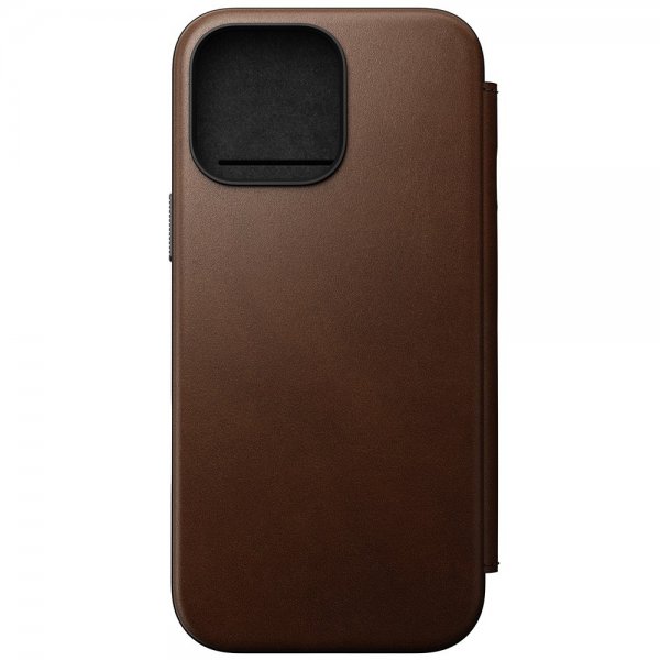 Nomad iPhone 16 Pro Max Fodral Modern Leather Folio Brun