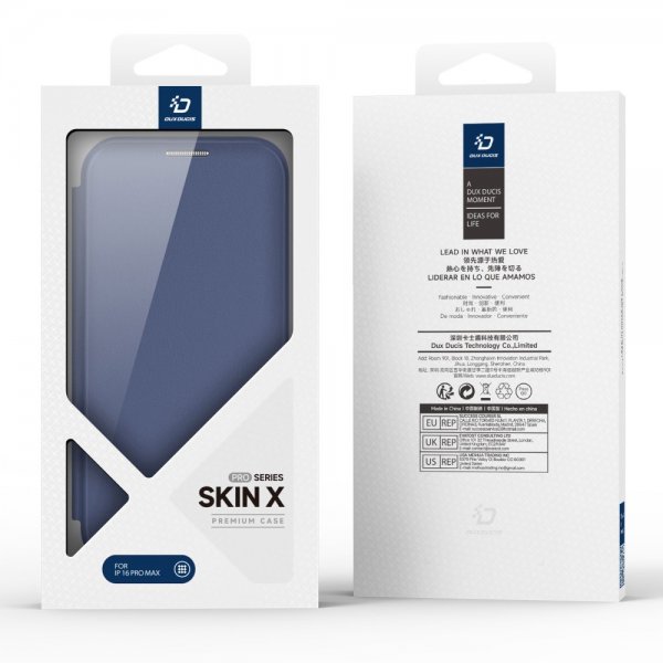 Dux Ducis iPhone 16 Pro Max Fodral Skin X Pro Series Kickstand MagSafe Blå