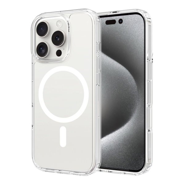 Rvelon iPhone 16 Pro Max Skal TPU MagSafe Transparent