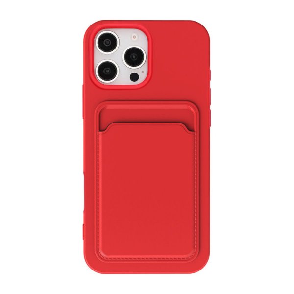 iPhone 16 Pro Max Skal Korthållare Röd