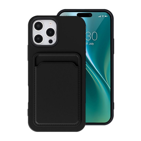 iPhone 16 Pro Max Skal Korthållare Svart