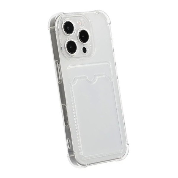 iPhone 16 Pro Max Skal Korthållare Stöttåligt Transparent