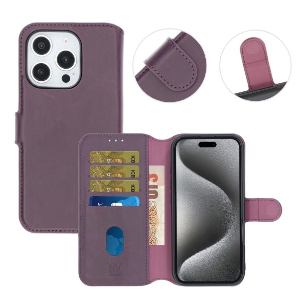 Rvelon iPhone 16 Pro Max Fodral Magnetiskt Avtagbart Skal Lila