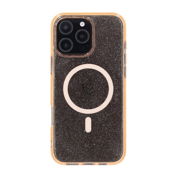 Rvelon iPhone 16 Pro Max Skal Glitter MagSafe Guld