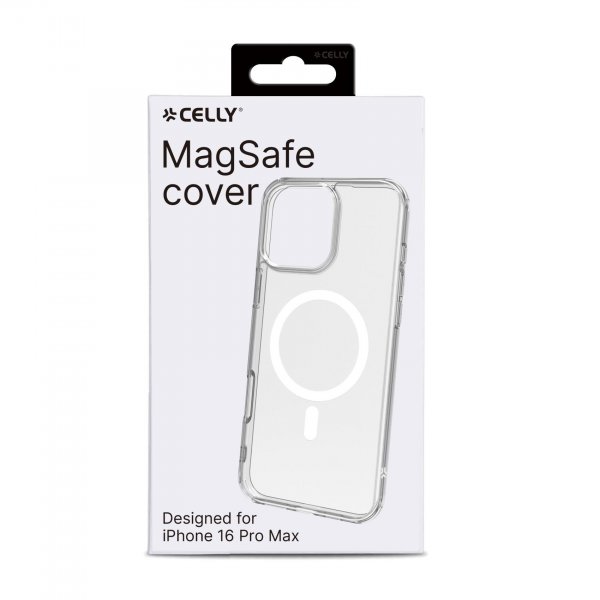 Celly iPhone 16 Pro Max Skal GELSKINMAG MagSafe Transparent Vit
