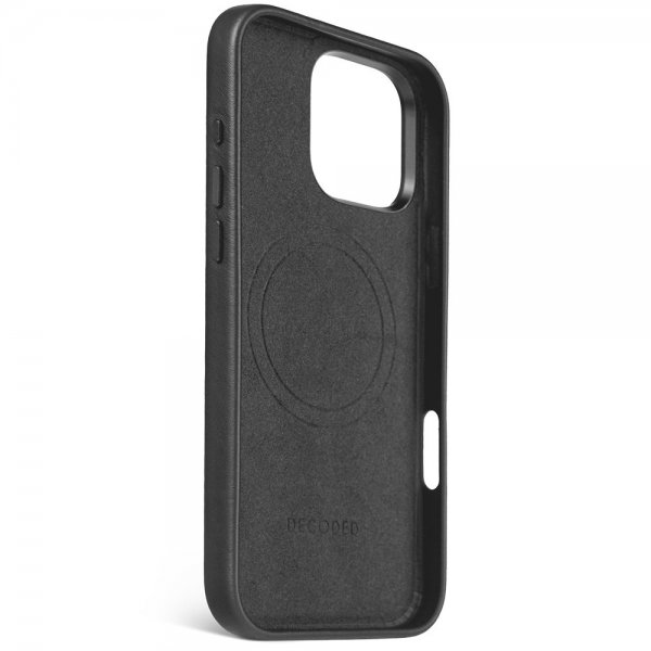 Decoded iPhone 16 Pro Max Skal Leather Backcover Svart