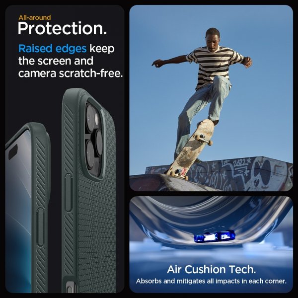Spigen iPhone 16 Pro Max Skal Liquid Air Abyss Green