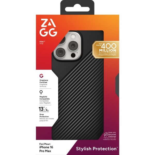 ZAGG iPhone 16 Pro Max Skal Luxe Snap Svart
