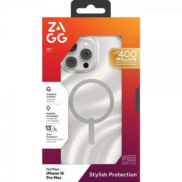 ZAGG iPhone 16 Pro Max Skal Milan Snap Swirl Glitter
