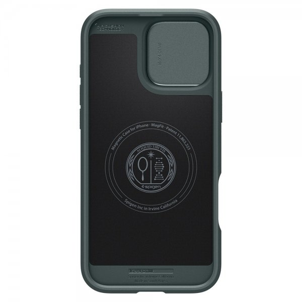 Spigen iPhone 16 Pro Max Skal Optik Armor MagFit Abyss Green
