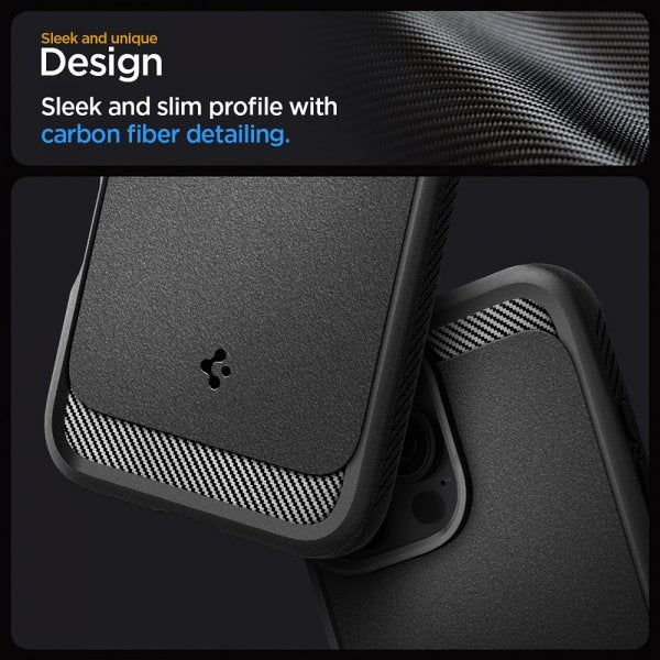 Spigen iPhone 16 Pro Max Skal Rugged Armor MagFit Matte Black