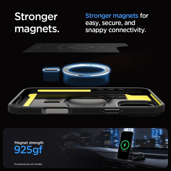 Spigen iPhone 16 Pro Max Skal Rugged Armor MagFit Matte Black