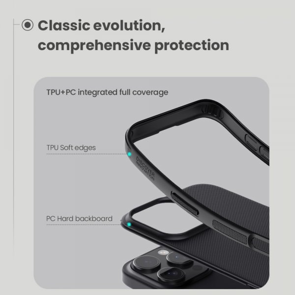Nillkin iPhone 16 Pro Max Skal Super Frosted Shield Pro MagSafe Svart