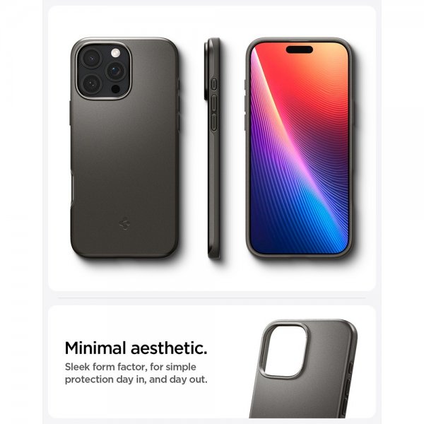 Spigen iPhone 16 Pro Max Skal Thin Fit MagFit Gunmetal