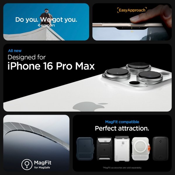 Spigen iPhone 16 Pro Max Skal Thin Fit T MagFit Clear White