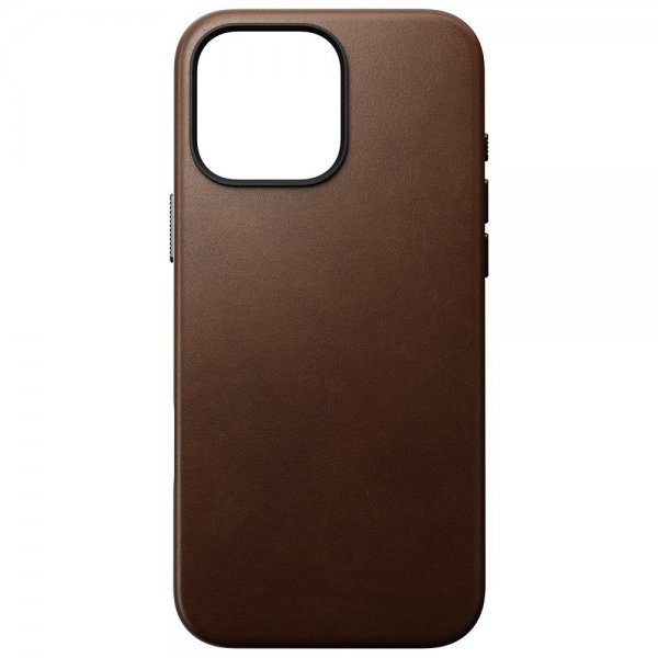 Nomad iPhone 16 Pro Max Skal Traditional Leather Case Brun