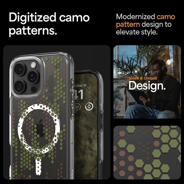 Spigen iPhone 16 Pro Max Skal Ultra Hybrid MagFit Digital Camo